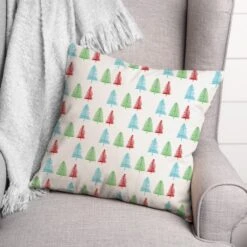 Christmas Trees Throw Pillow -Michaels X-Mas Decor D518052S 2