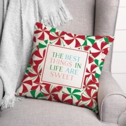 Best Things Are Sweet 18x18 Throw Pillow -Michaels X-Mas Decor D518053S 2