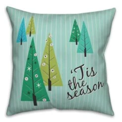 Tis The Season Trees 18x18 Throw Pillow -Michaels X-Mas Decor D518057S 1 1
