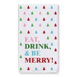 Eat Drink And Be Merry Tea Towels - Set Of 2 10 Eat Drink And Be Merry Tea Towels - Set Of 2 -Michaels X-Mas Decor D518061S 2
