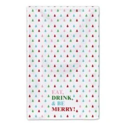 Eat Drink And Be Merry Tea Towels - Set Of 2 11 Eat Drink And Be Merry Tea Towels - Set Of 2 -Michaels X-Mas Decor D518061S 3