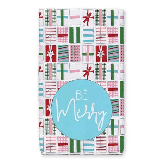 Merry Gift Boxes Tea Towels - Set Of 2 5 Merry Gift Boxes Tea Towels - Set Of 2 - Image 3