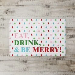 Eat Drink And Be Merry 27x18 Floor Mat -Michaels X-Mas Decor D518070S 2