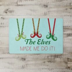 The Elves Made Me Do It 27x18 Floor Mat -Michaels X-Mas Decor D518071S 2