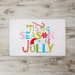 Tis The Season To Be Jolly 27x18 Floor Mat 7 Tis The Season To Be Jolly 27x18 Floor Mat -Michaels X-Mas Decor D518074S 2