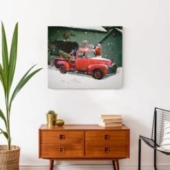 Santa Packing The Truck 24x20 Canvas Wall Art -Michaels X-Mas Decor D518094S 4