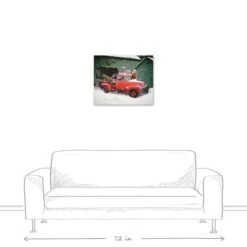 Santa Packing The Truck 24x20 Canvas Wall Art -Michaels X-Mas Decor D518094S 5
