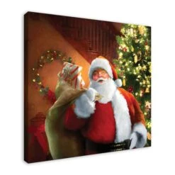 Santa Gets Ready 36x36 Canvas Wall Art -Michaels X-Mas Decor D518105S 2
