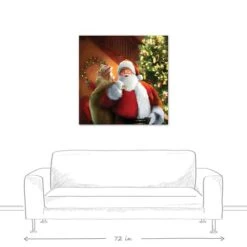 Santa Gets Ready 36x36 Canvas Wall Art -Michaels X-Mas Decor D518105S 5