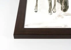 Winter Moose Walnut Framed Print Under Plexiglass -Michaels X-Mas Decor D518106S 2