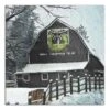 Black Barn With Wreath 36x36 Canvas Wall Art -Michaels X-Mas Decor D518107S 1