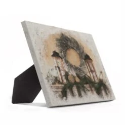 Christmas Mantle Tabletop Canvas -Michaels X-Mas Decor D518114S 2