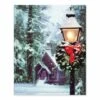 Snowy Christmas Church Tabletop Canvas 1 Snowy Christmas Church Tabletop Canvas -Michaels X-Mas Decor D518118S 1