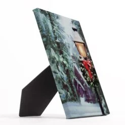 Snowy Christmas Church Tabletop Canvas -Michaels X-Mas Decor D518118S 2