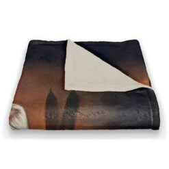 Painted Santa On Piano 50x60 Coral Fleece Blanket -Michaels X-Mas Decor D518121S 2