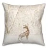 Winter Deer Warm Colors 18x18 Throw Pillow -Michaels X-Mas Decor D518128S 1