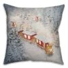Train In The Snow 18x18 Throw Pillow