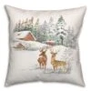 Winter Watercolor Deer 18x18 Throw Pillow 1 Winter Watercolor Deer 18x18 Throw Pillow -Michaels X-Mas Decor D518130S 1