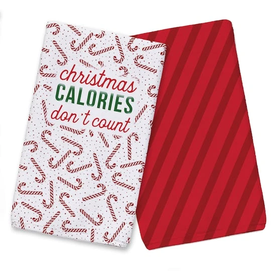 Christmas Calories Don't Count Tea Towel Set 3 Christmas Calories Don't Count Tea Towel Set