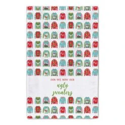 Don Our Ugly Sweaters Tea Towels - Set Of 2 -Michaels X-Mas Decor D518134S 3