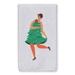 Always On Naughty List Tea Towels - Set Of 2 -Michaels X-Mas Decor D518136S 4