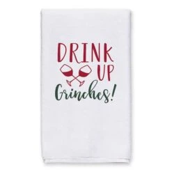 Drink Up Grinches Tea Towels - Set Of 2 -Michaels X-Mas Decor D518137S 2