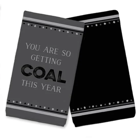 So Getting Coal Tea Towels - Set Of 2 3 So Getting Coal Tea Towels - Set Of 2