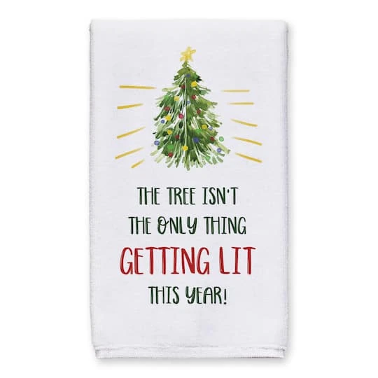 Getting Lit Xmas Tree Tea Towels - Set Of 2 5 Getting Lit Xmas Tree Tea Towels - Set Of 2 - Image 3