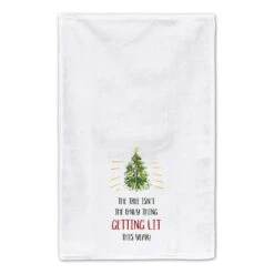Getting Lit Xmas Tree Tea Towels - Set Of 2 11 Getting Lit Xmas Tree Tea Towels - Set Of 2 -Michaels X-Mas Decor D518140S 3