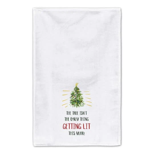 Getting Lit Xmas Tree Tea Towels - Set Of 2 6 Getting Lit Xmas Tree Tea Towels - Set Of 2 - Image 4
