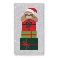 Eat Sleep Be Merry Sloth Tea Towels - Set Of 2 12 Eat Sleep Be Merry Sloth Tea Towels - Set Of 2 -Michaels X-Mas Decor D518141S 4