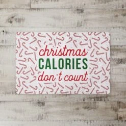 Christmas Calories Don't Count Floor Mat -Michaels X-Mas Decor D518143S 2