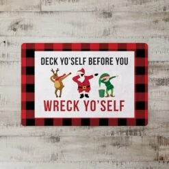 Deck Yo Self 27x18 Floor Mat 7 Deck Yo Self 27x18 Floor Mat -Michaels X-Mas Decor D518146S 2