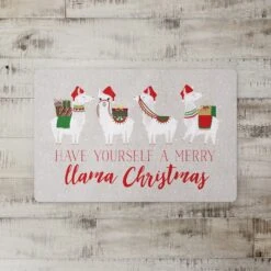 Merry Llama Christmas Floor Mat 7 Merry Llama Christmas Floor Mat -Michaels X-Mas Decor D518149S 2