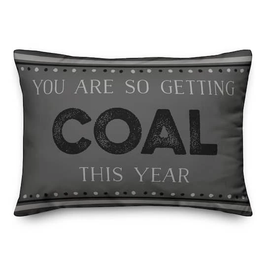So Getting Coal 14x20 Throw Pillow 4 So Getting Coal 14x20 Throw Pillow - Image 2