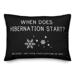 When Does Hibernation Start 14x20 Throw Pillow -Michaels X-Mas Decor D518155S 1 1