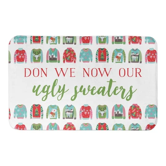 Designs Direct Don Our Ugly Sweaters Bath Mat, 34" X 21" 3 Designs Direct Don Our Ugly Sweaters Bath Mat, 34" X 21"