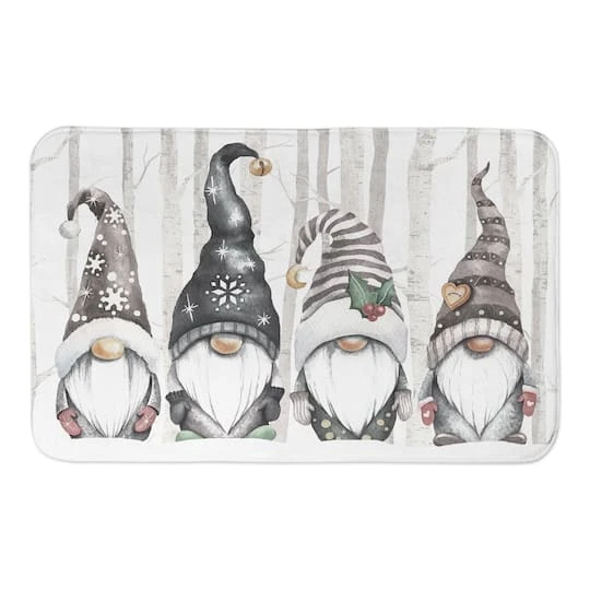 Designs Direct Winter Forest Gnomes Bath Mat, 34" X 21" 4 Designs Direct Winter Forest Gnomes Bath Mat, 34" X 21" - Image 2
