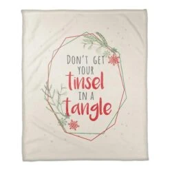 Tinsel Tangle 50x60 Coral Fleece Blanket -Michaels X-Mas Decor D518164S 1 1