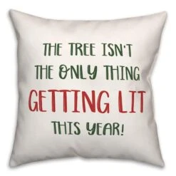 Getting Lit Xmas Tree 18x18 Throw Pillow 8 Getting Lit Xmas Tree 18x18 Throw Pillow -Michaels X-Mas Decor D518171S 2