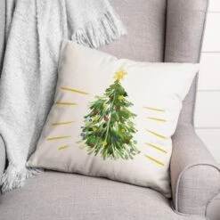 Getting Lit Xmas Tree 18x18 Throw Pillow 9 Getting Lit Xmas Tree 18x18 Throw Pillow -Michaels X-Mas Decor D518171S 3