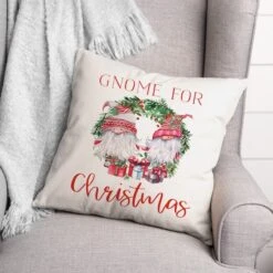 Gnomes For Christmas Throw Pillow -Michaels X-Mas Decor D518174S 2