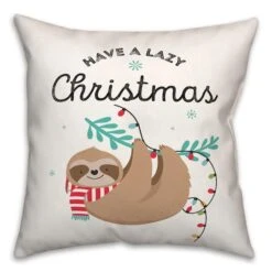 Have A Lazy Christmas Throw Pillow