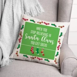 When You Stop Believing 18x18 Throw Pillow 7 When You Stop Believing 18x18 Throw Pillow -Michaels X-Mas Decor D518178S 2