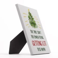 Getting Lit Xmas Tree 8x10 Tabletop Canvas -Michaels X-Mas Decor D518181S 2
