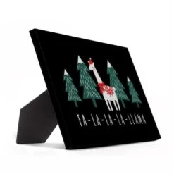 Caroling Llama 10x8 Tabletop Canvas -Michaels X-Mas Decor D518186S 2