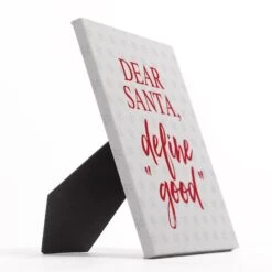 Santa Define Good Snowflakes 8x10 Tabletop Canvas -Michaels X-Mas Decor D518192S 2