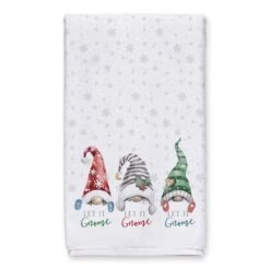 Let It Gnome Blue Snowflakes Tea Towels - Set Of 2 -Michaels X-Mas Decor D518197S 2