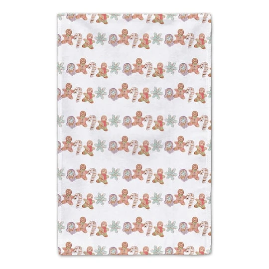 Sweet Christmas Watercolor Cookies Tea Towel Set 8 Sweet Christmas Watercolor Cookies Tea Towel Set - Image 6