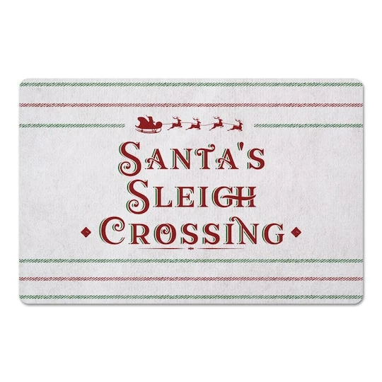 Santas Sleigh Crossing 27x18 Floor Mat 3 Santas Sleigh Crossing 27x18 Floor Mat
